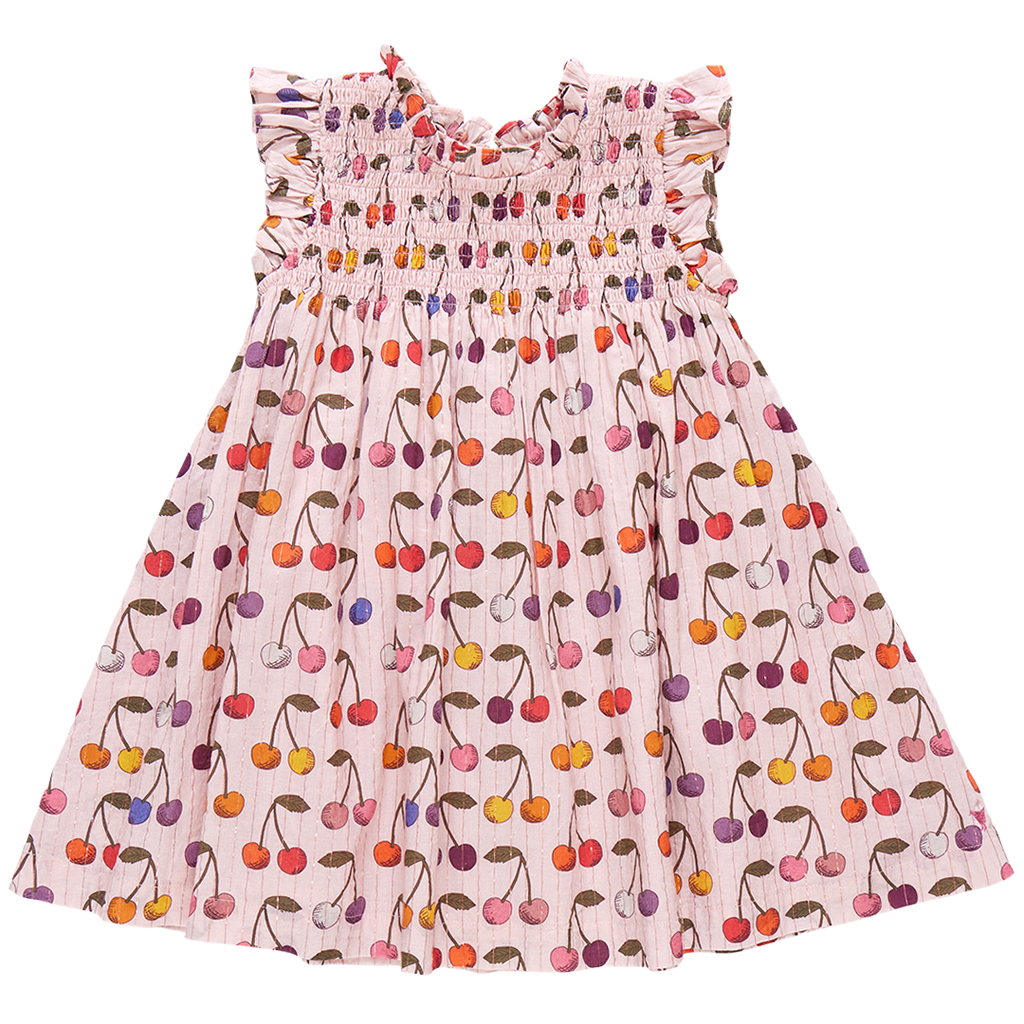 girls stevie dress | cloud pink cherry