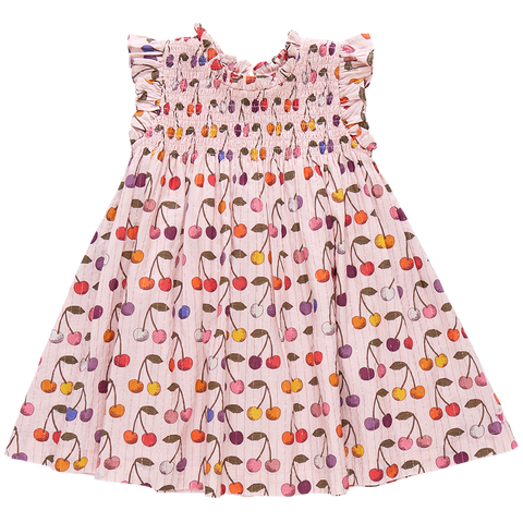 girls stevie dress | cloud pink cherry