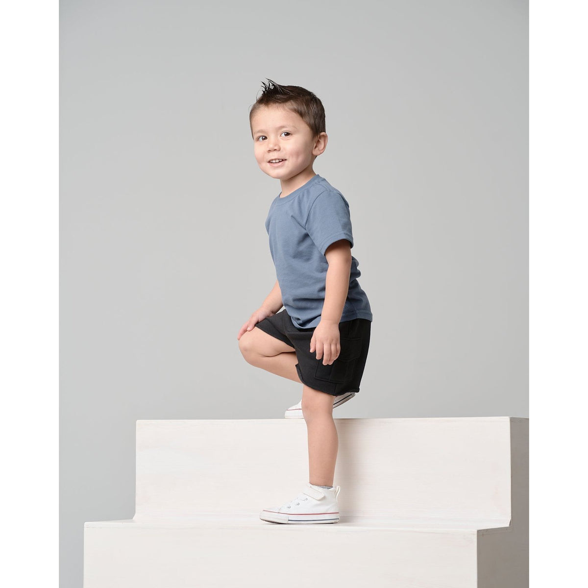 Swoop Elevated Tee - Worn Indigo