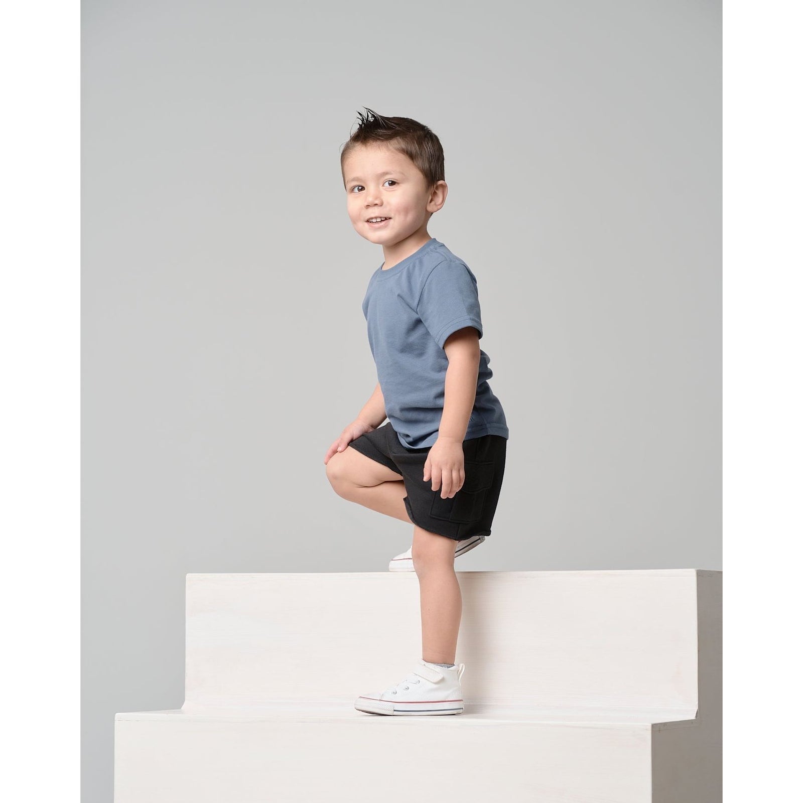 Swoop Elevated Tee - Worn Indigo