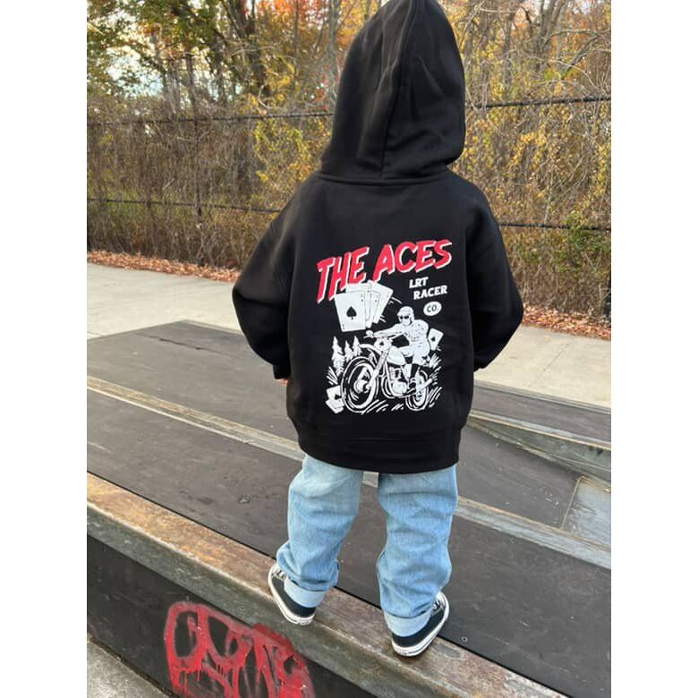 THE ACES HOODIE - RECYCLED BLACK
