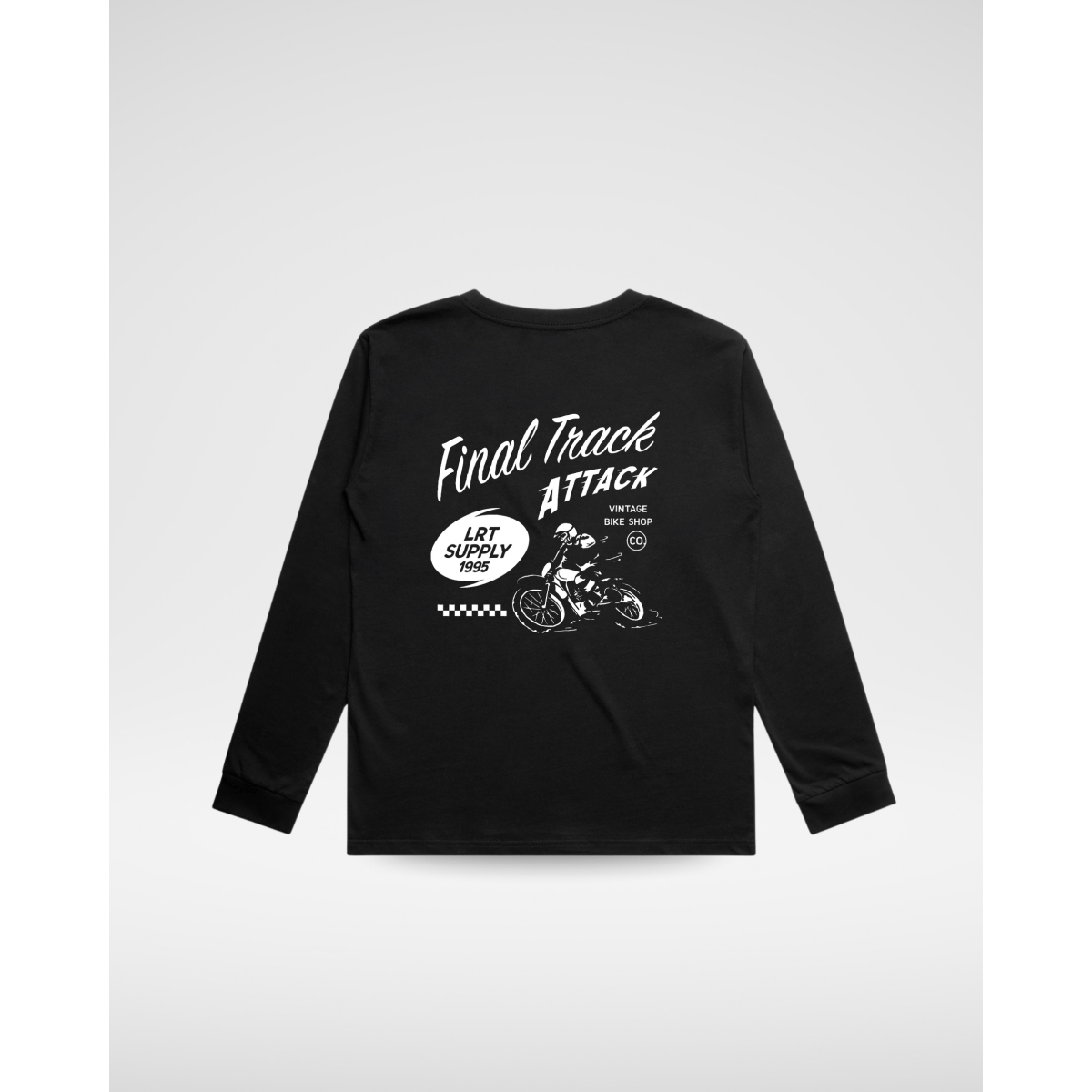 THE FINAL TRACK ATTACK LONG SLEEVE TEE - SOLID BLACK
