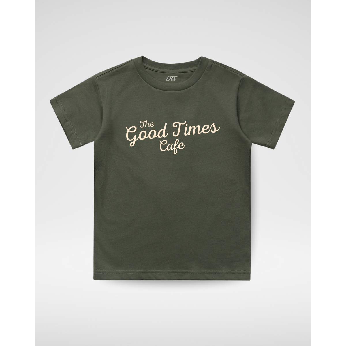 THE GOOD TIMES CAFE TEE - OLIVE