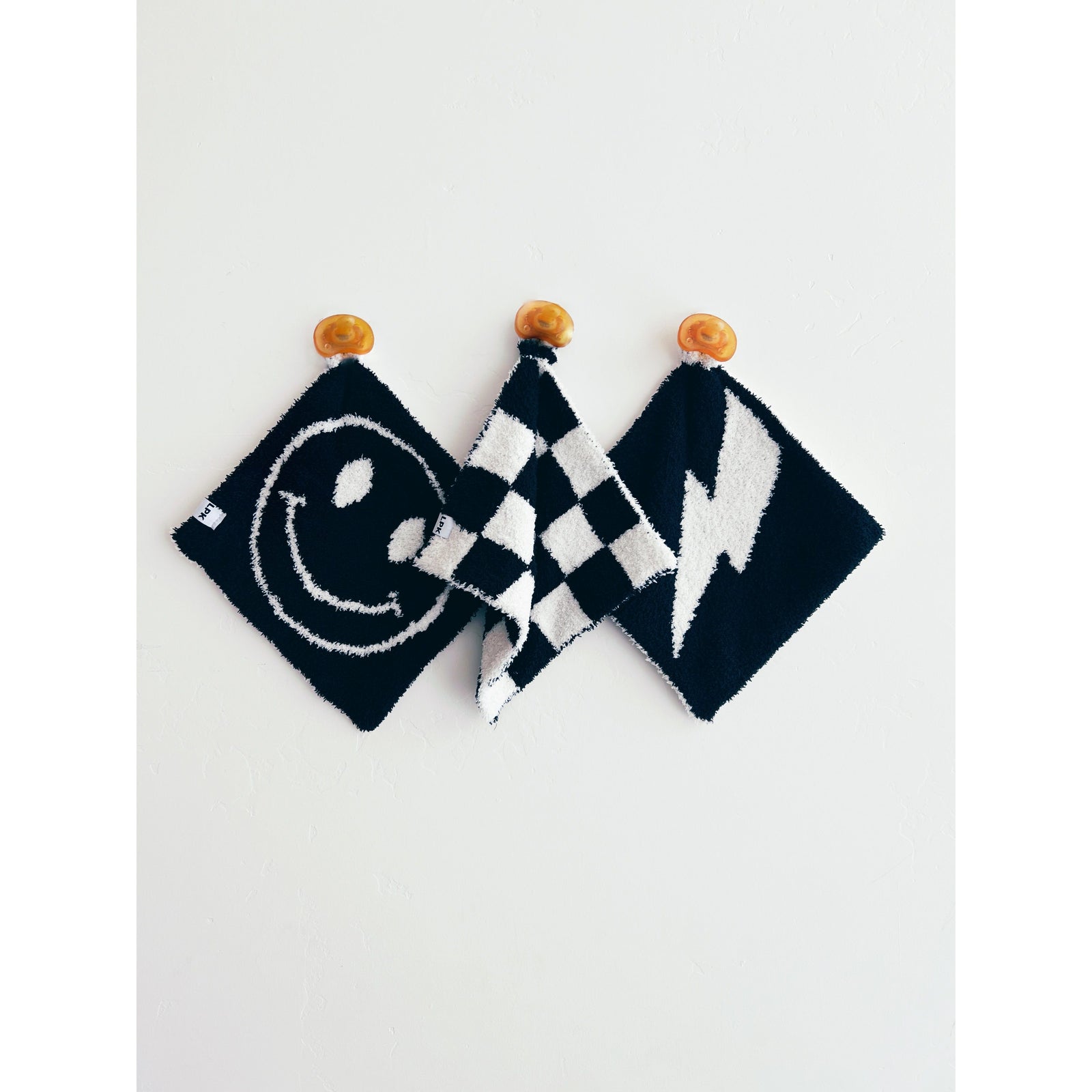 Checkered Plush Lovey | Black