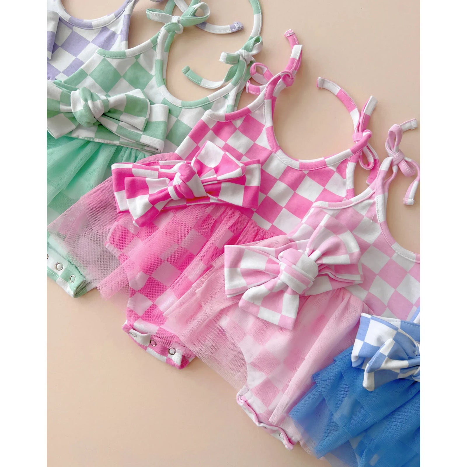 Checkered Headband | Mint