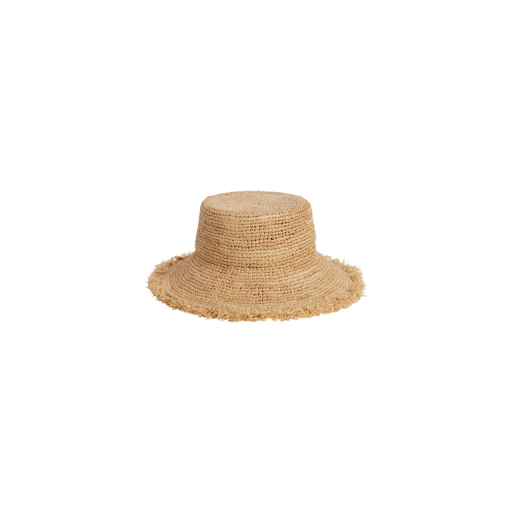 straw bucket hat || straw