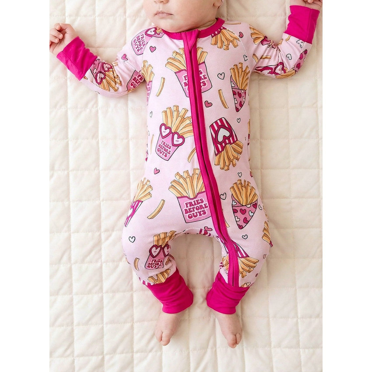 Bamboo Zip Romper | Fries Before Guys