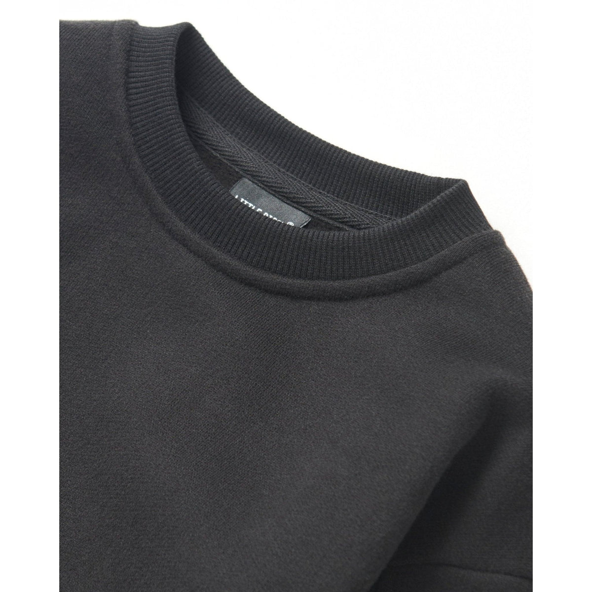 Waffle Hybrid Crewneck - Black
