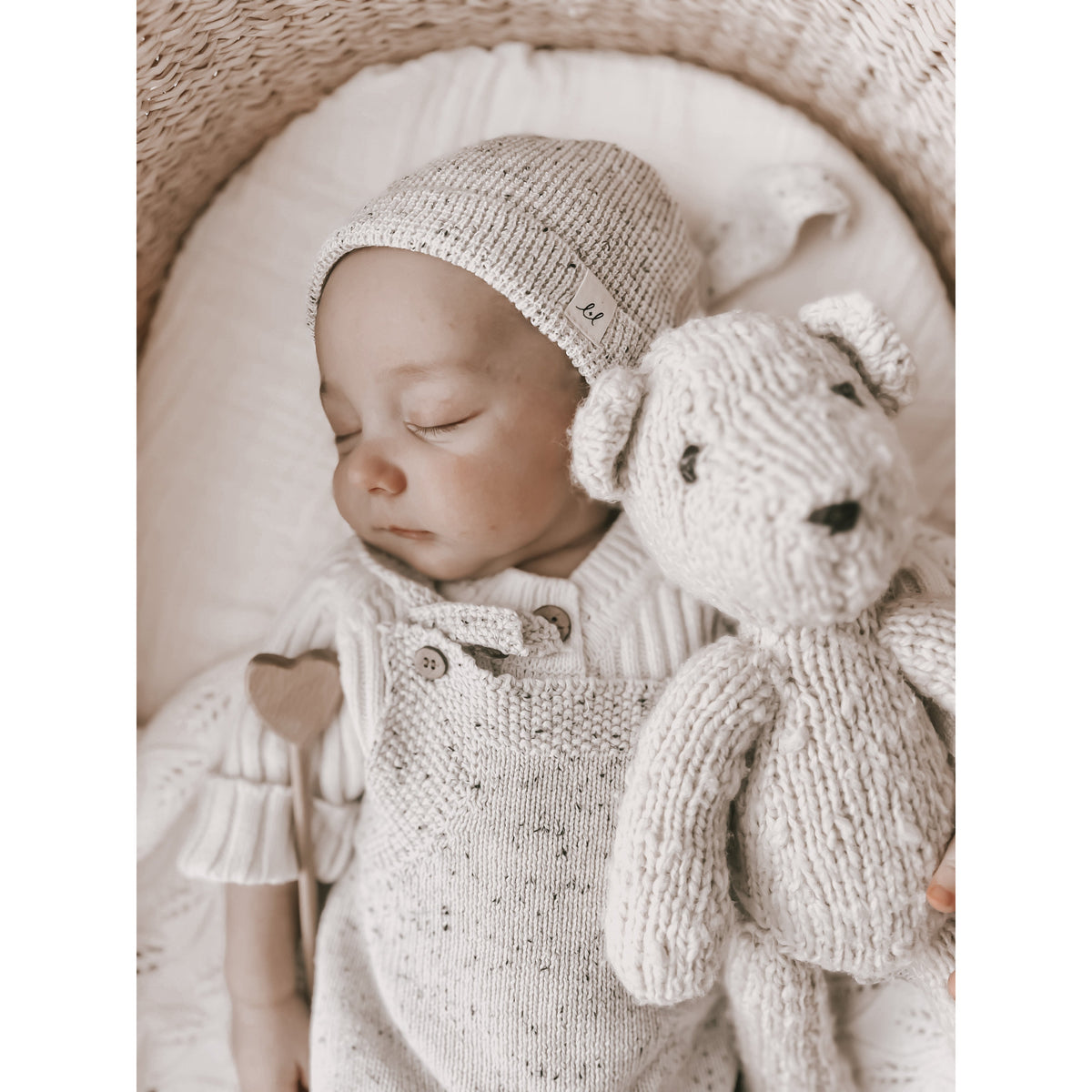 Luna + Luca Novelty Knit Romper - Black Speckle