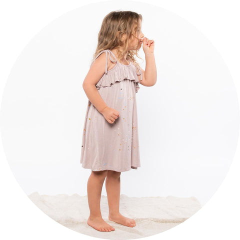 traveler dress in mellow mist