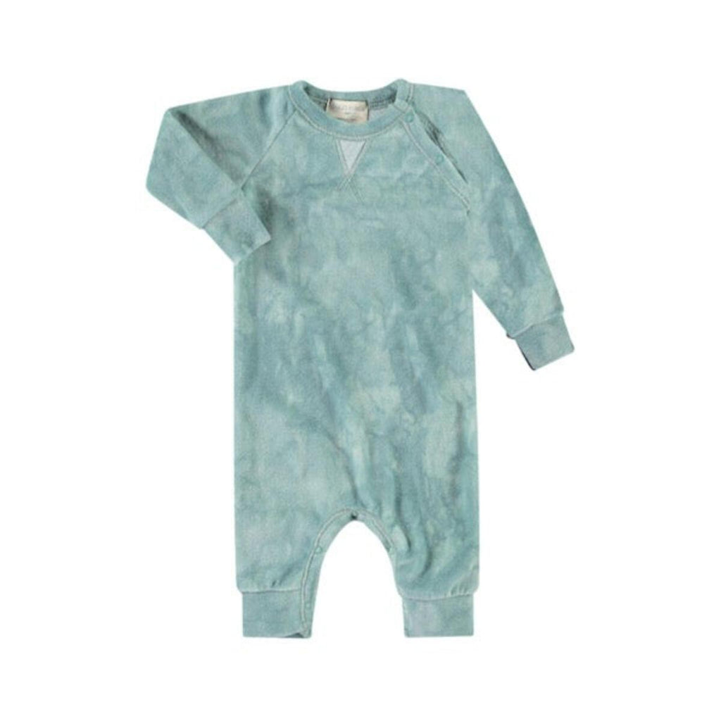 baby velour coverall | marble sage