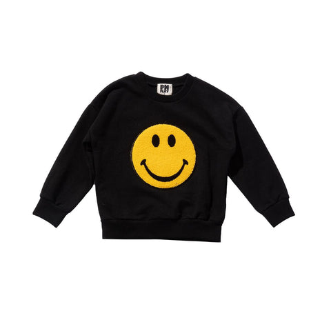 smile sweatshirt | black