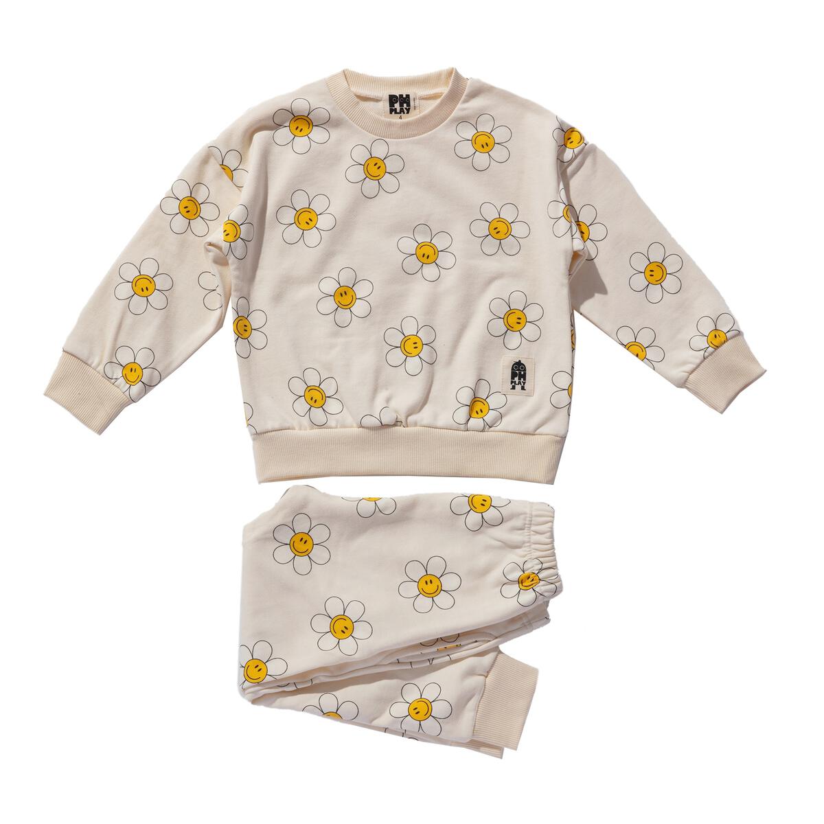 daisy sweatshirt set | ivory