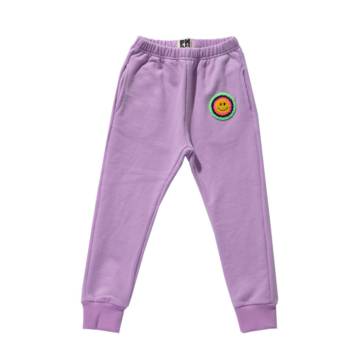 multi smile sweatpants | purple