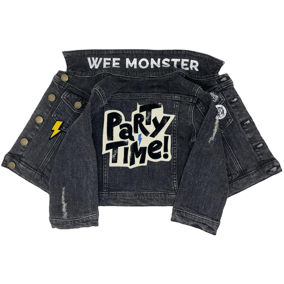 party time black denim jacket