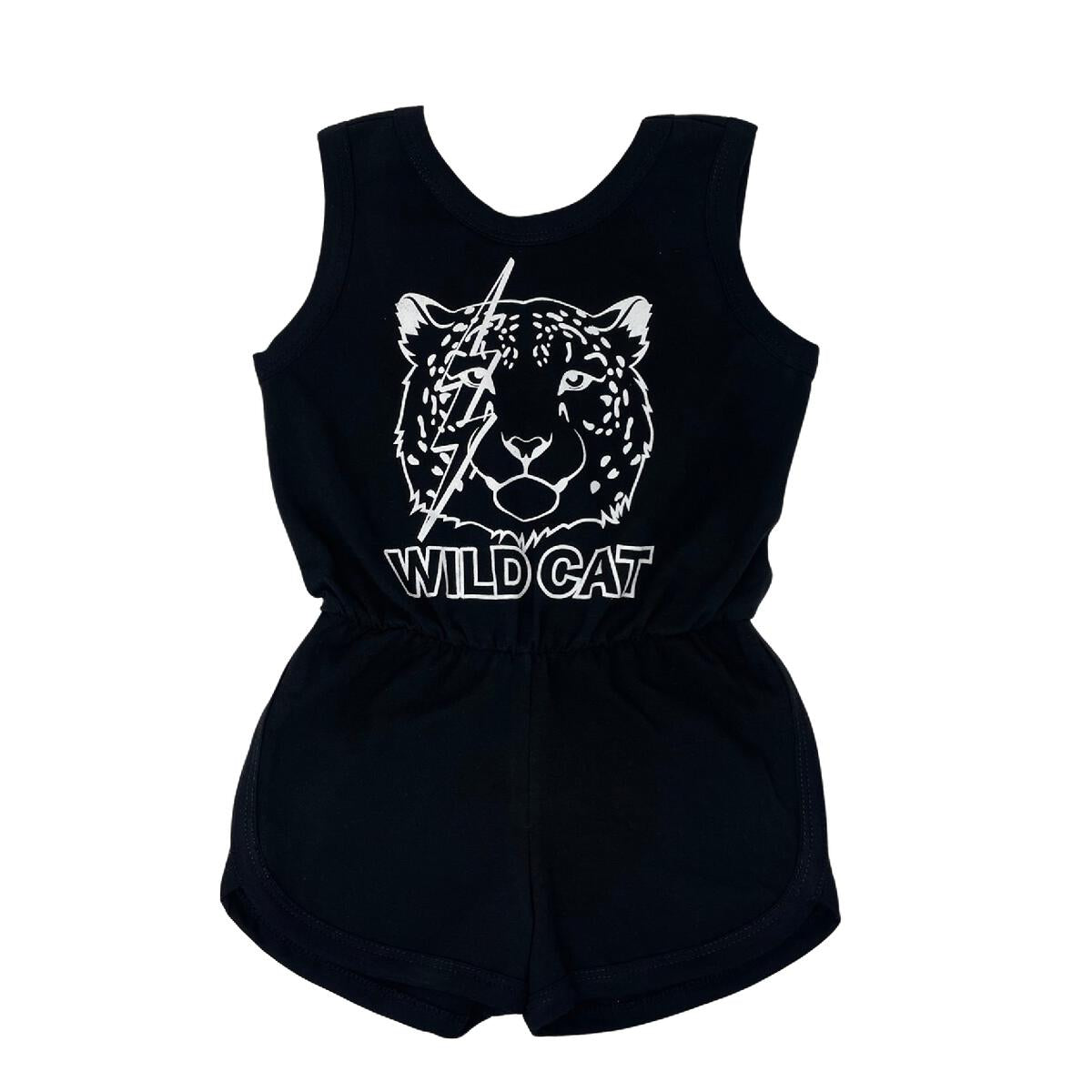 wild cat black romper