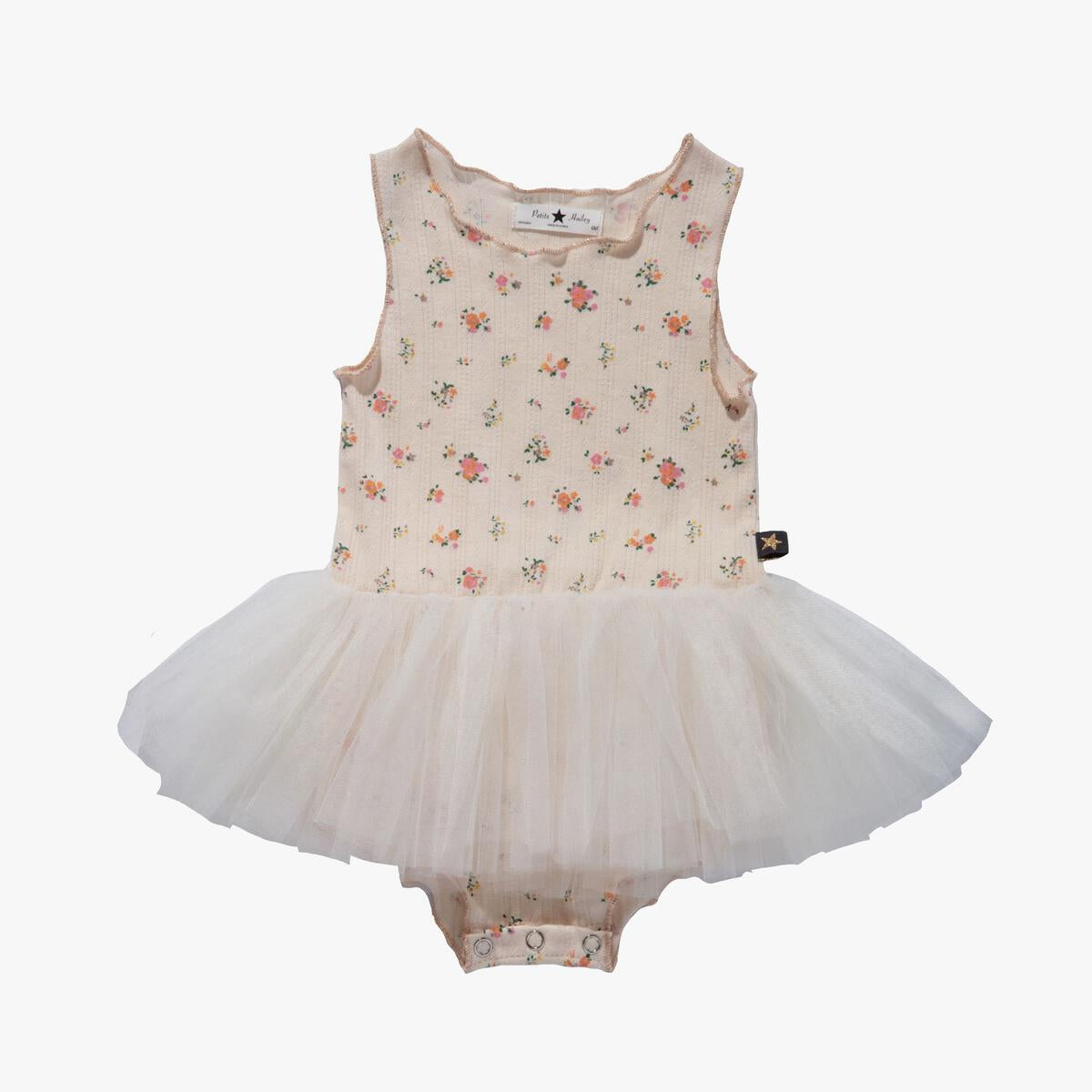 vintage flower baby tutu | ivory