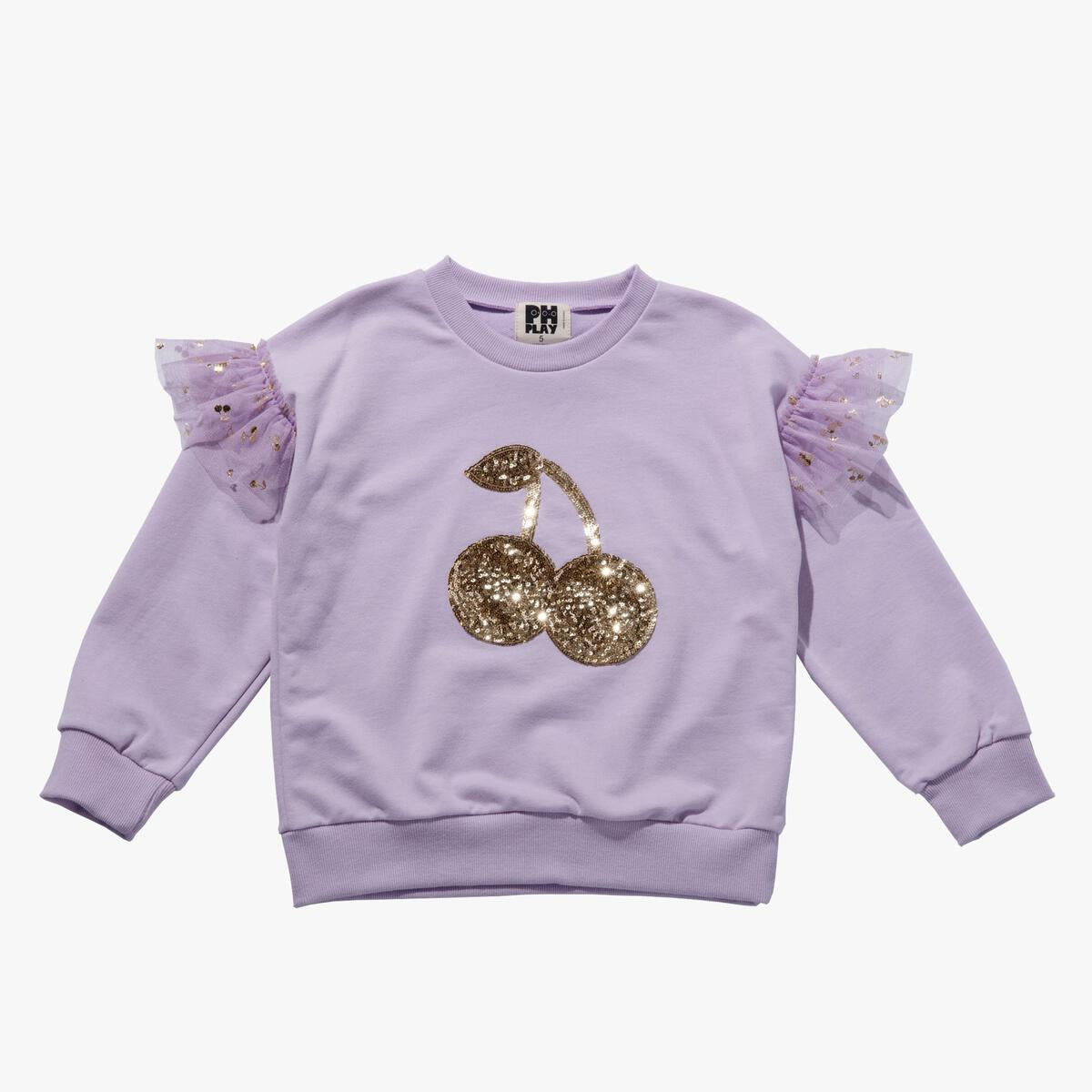 cherry sweatshirt | purple