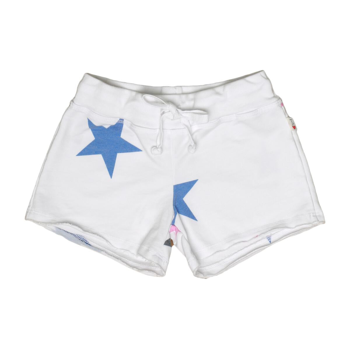 raw short in white stars