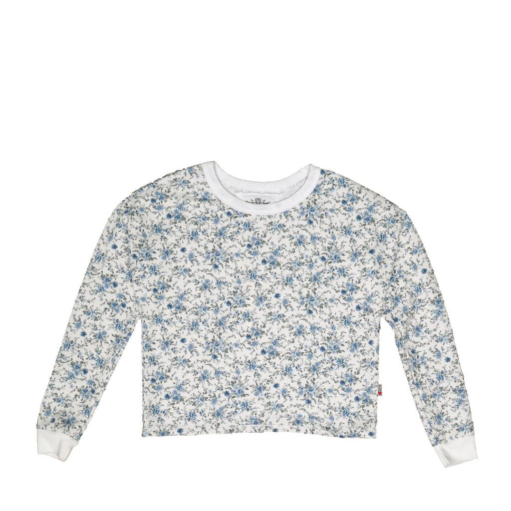long sleeve mng pullover in ditzy florals