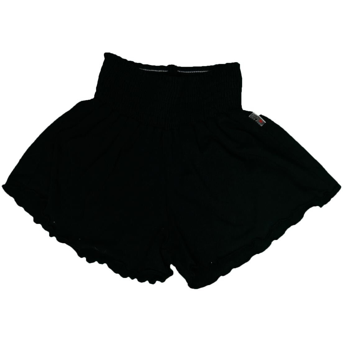 smocking merrow edge short | black