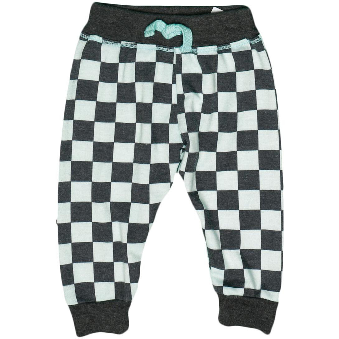 pull on sweatpant | blue check