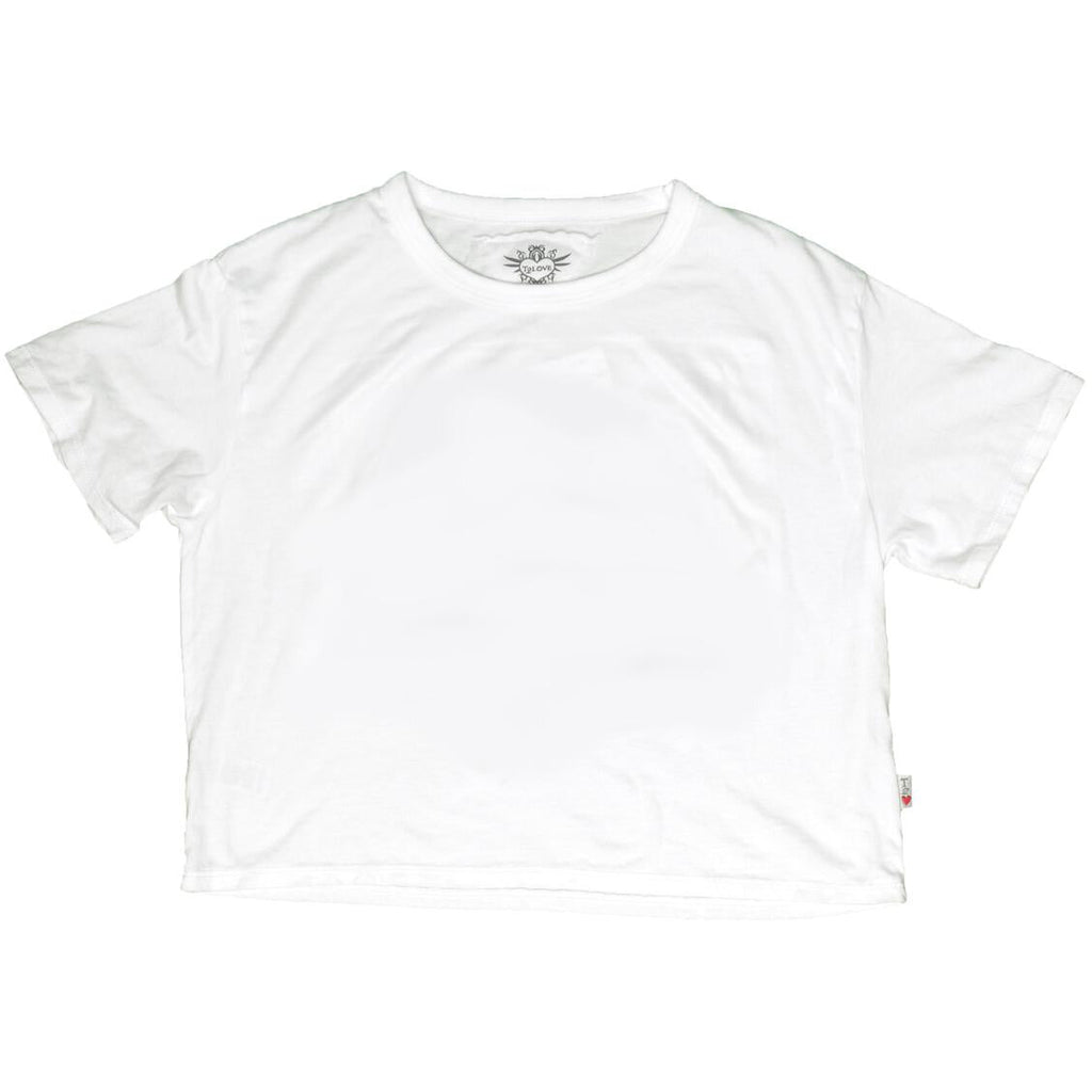 short sleeve boxy tee | white