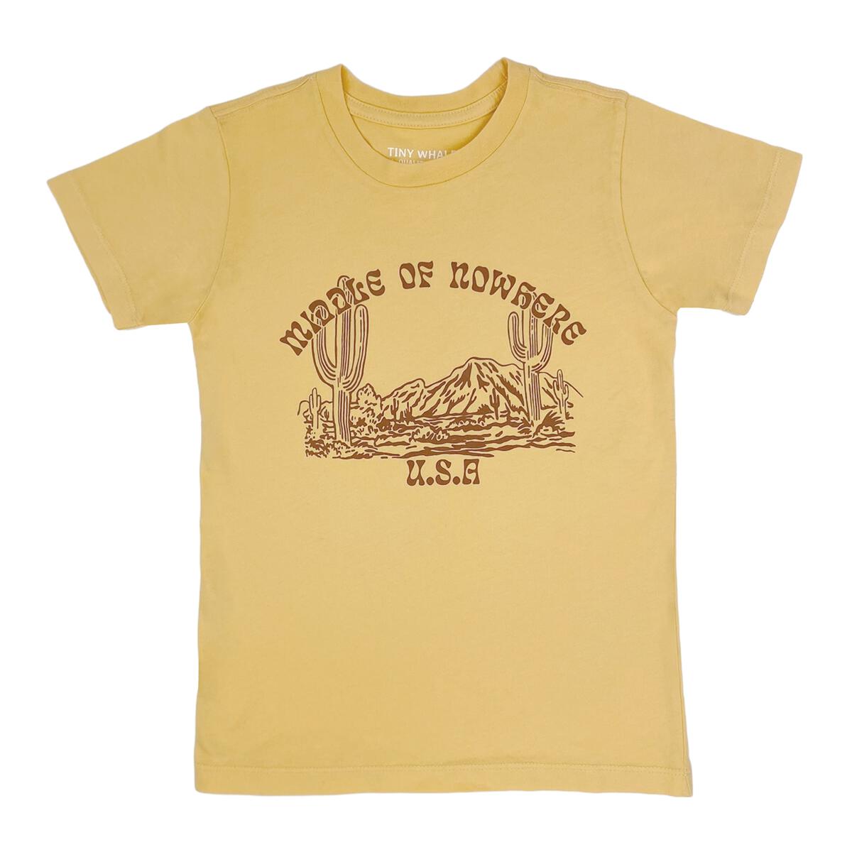 middle of nowhere tee | vintage gold