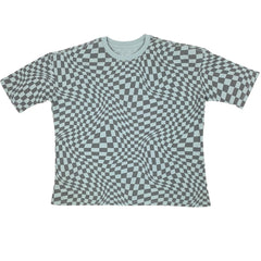wavy super tee | seaglass & faded black