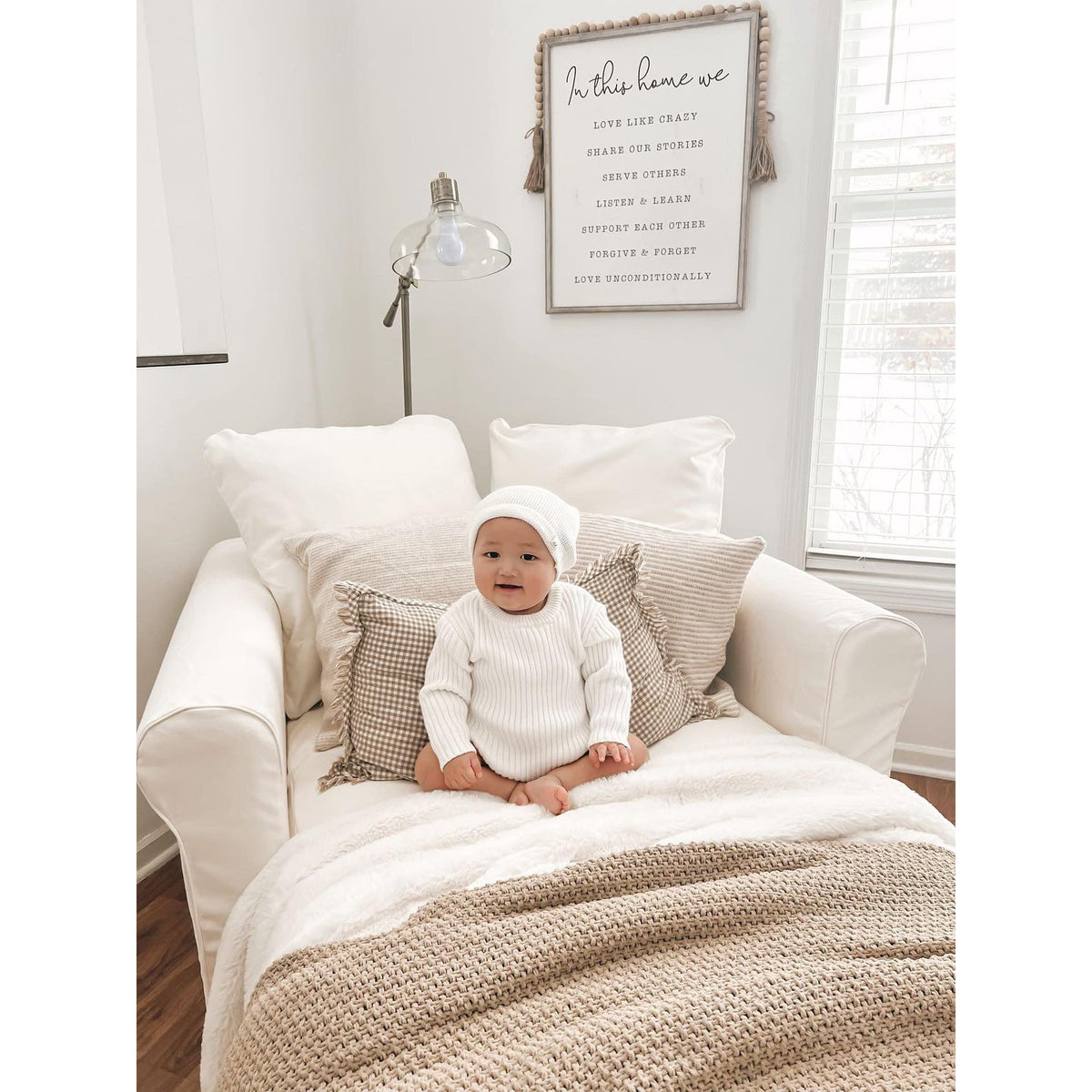 Luna + Luca Chunky Rib Romper - White