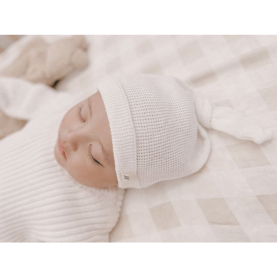 Luna + Luca Knotted Hat - White