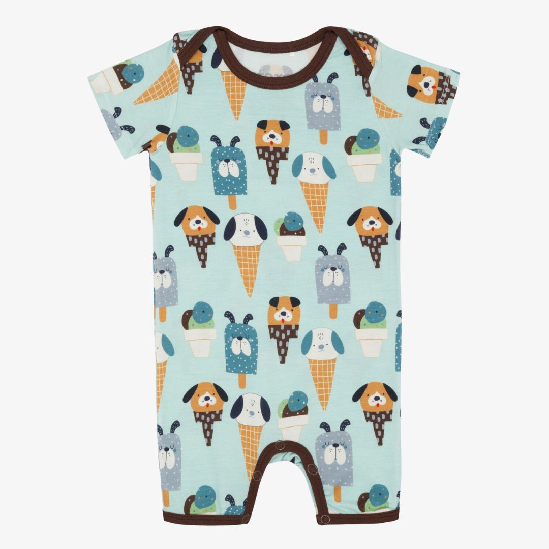 Ice Cream Paw-ty Blue Shortall