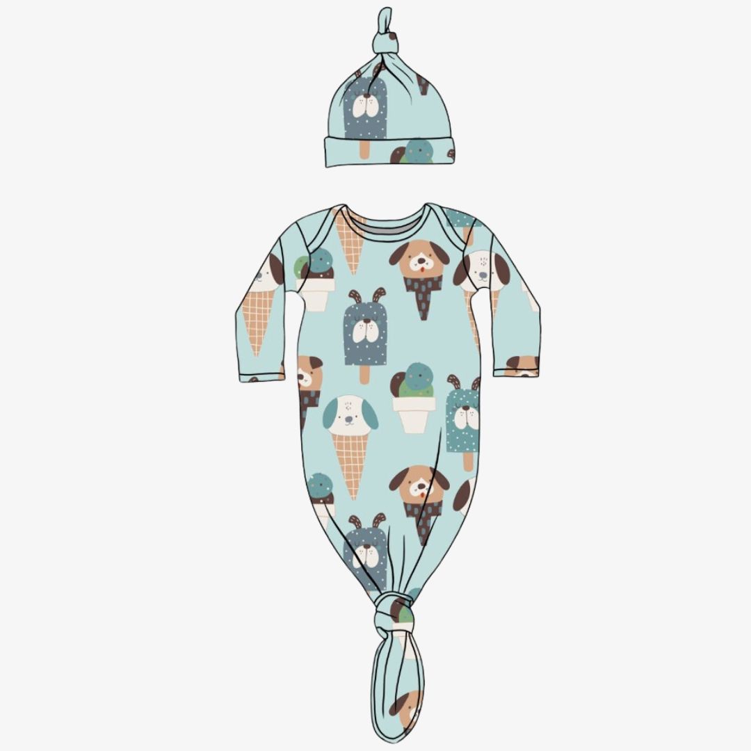 Ice Cream Paw-ty Blue Gown/Hat