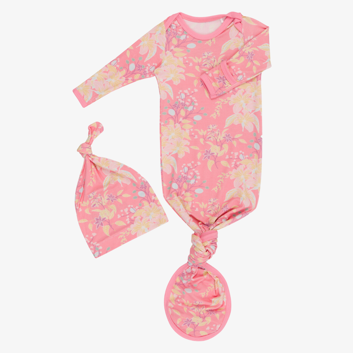 Summer Florals Pink Gown & Hat