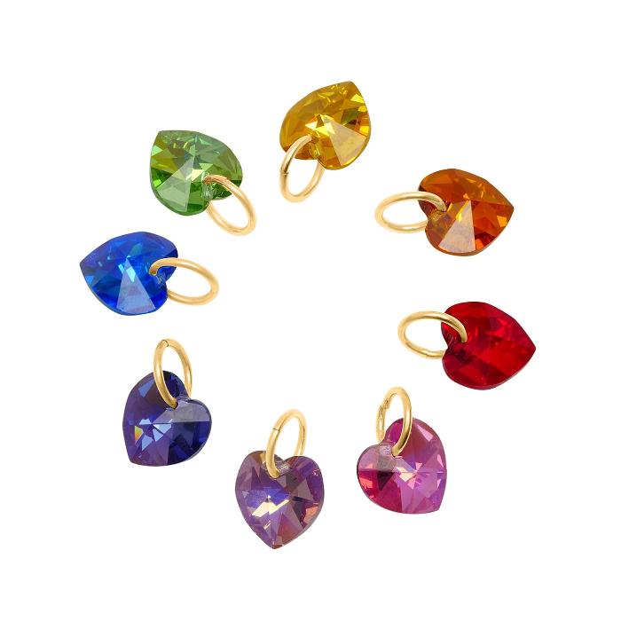 caitlin nicole jewelry crystal heart charm mini bracelet