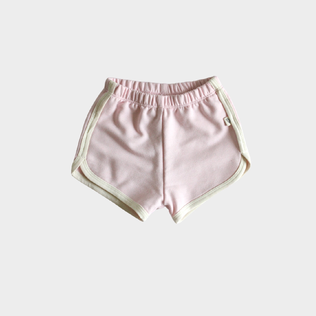 track shorts in light pink