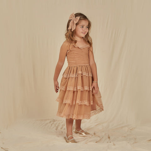 audrey dress in apricot