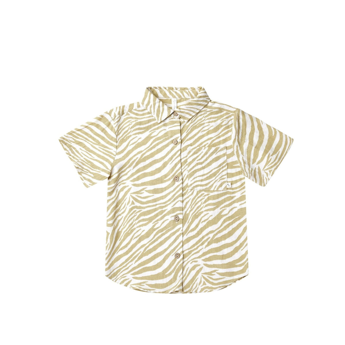 collared short sleeve shirt || zebra