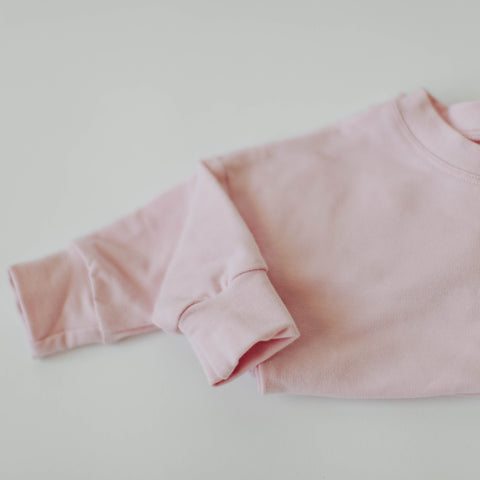 dolman sweatshirt in light pink