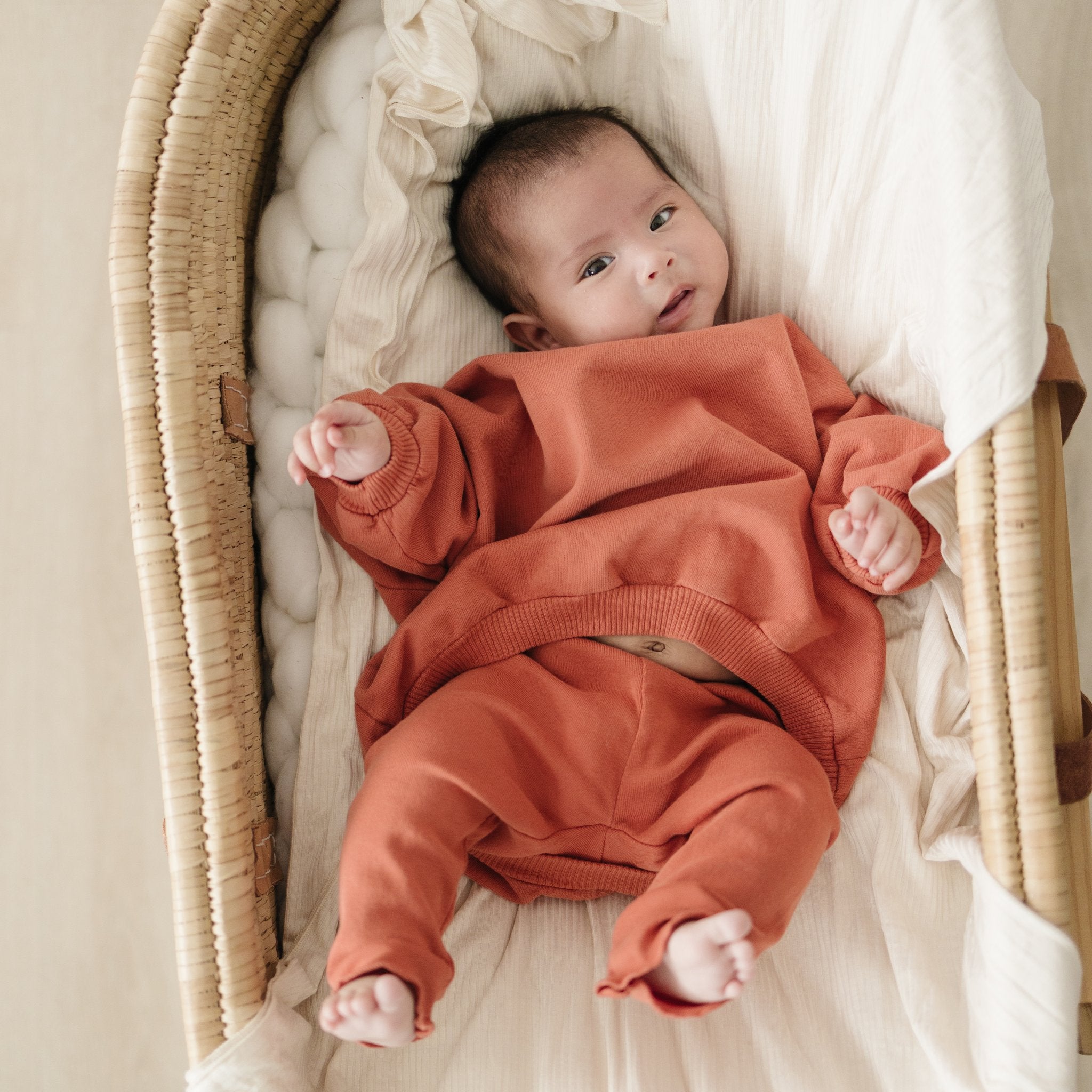 rust crewneck lounge set