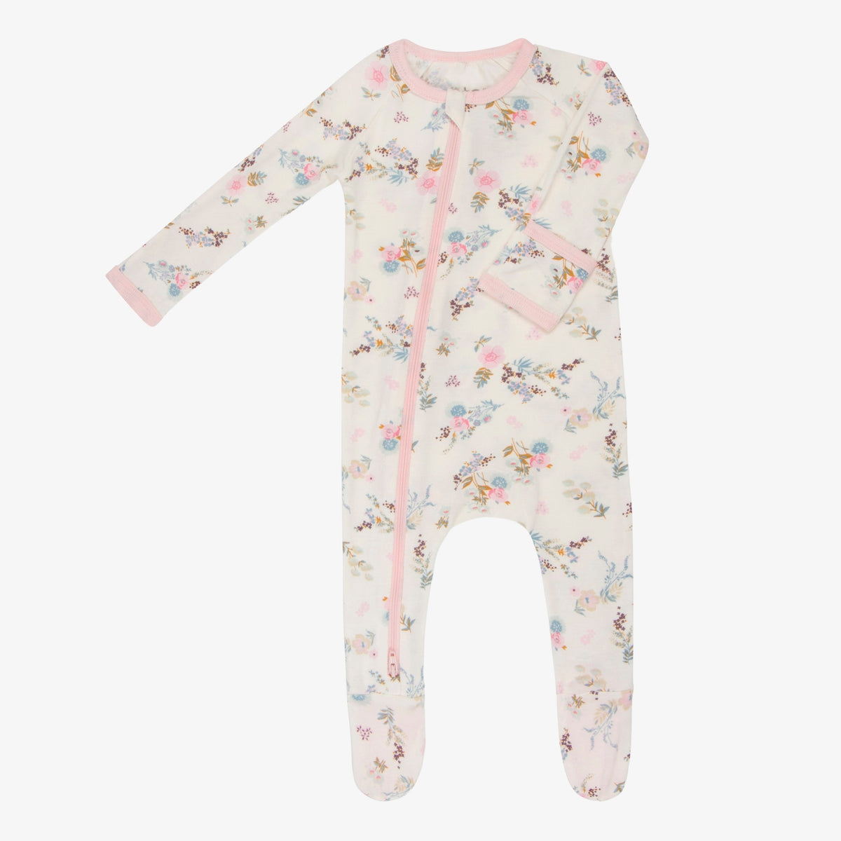 Fall Florals Cream Footie