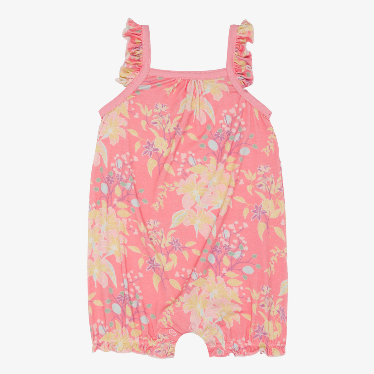 Summer Florals Pink Bubble Romper