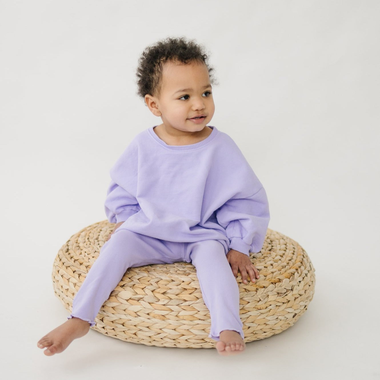 lilac crewneck lounge set