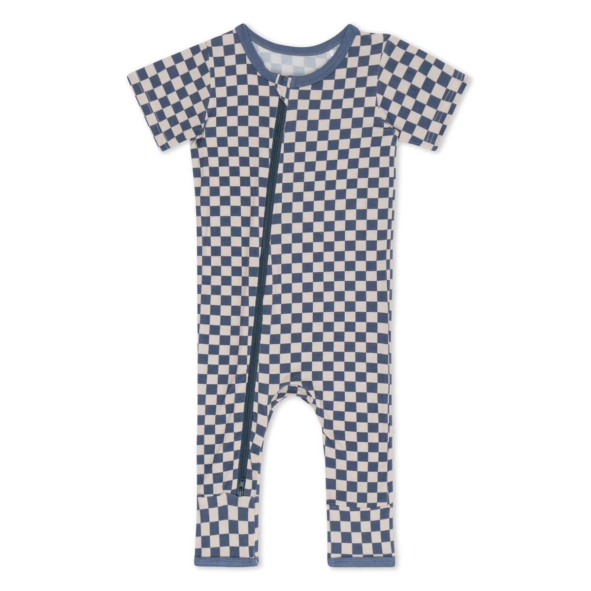 Checkers in Blue Romper