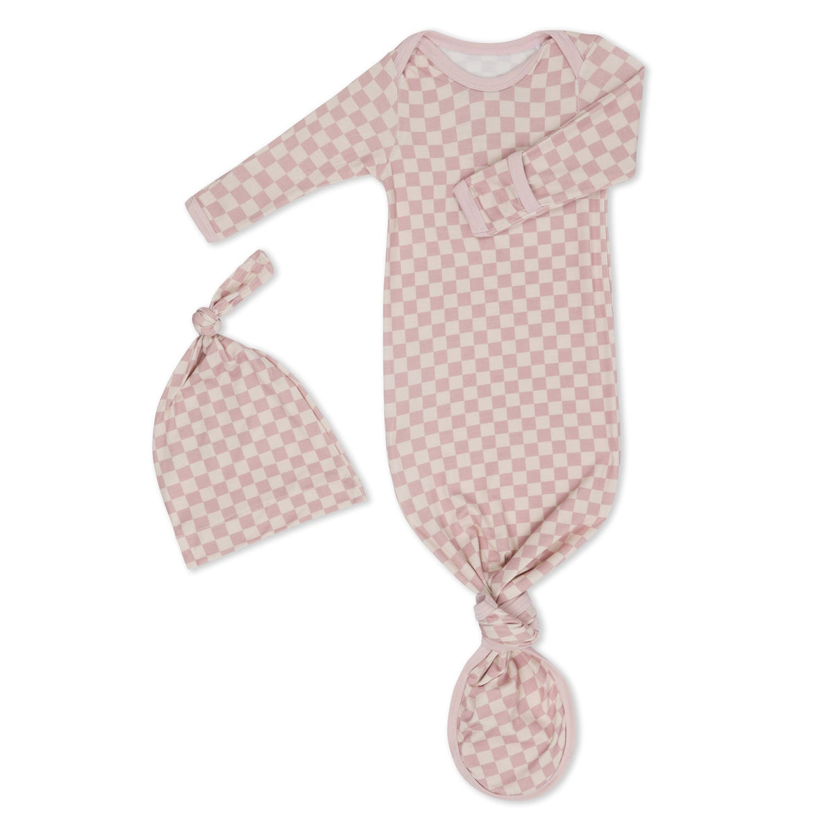 Checkers in Pink Knot Gown &amp; Hat