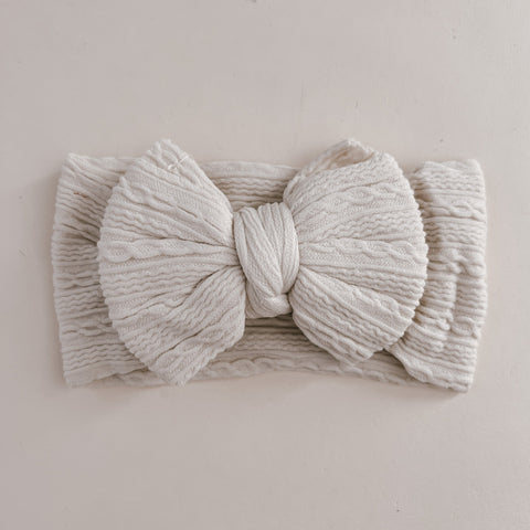 Luna + Luca Stretch Bow Headband - Cream