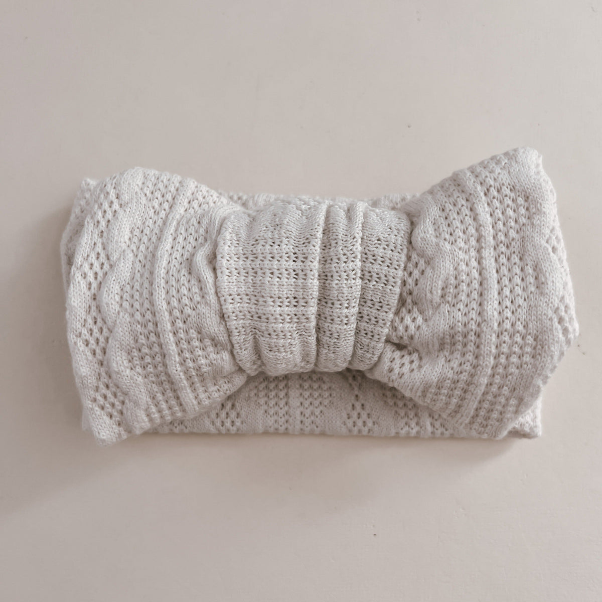 Luna + Luca Knit Bow Headband - Off-White