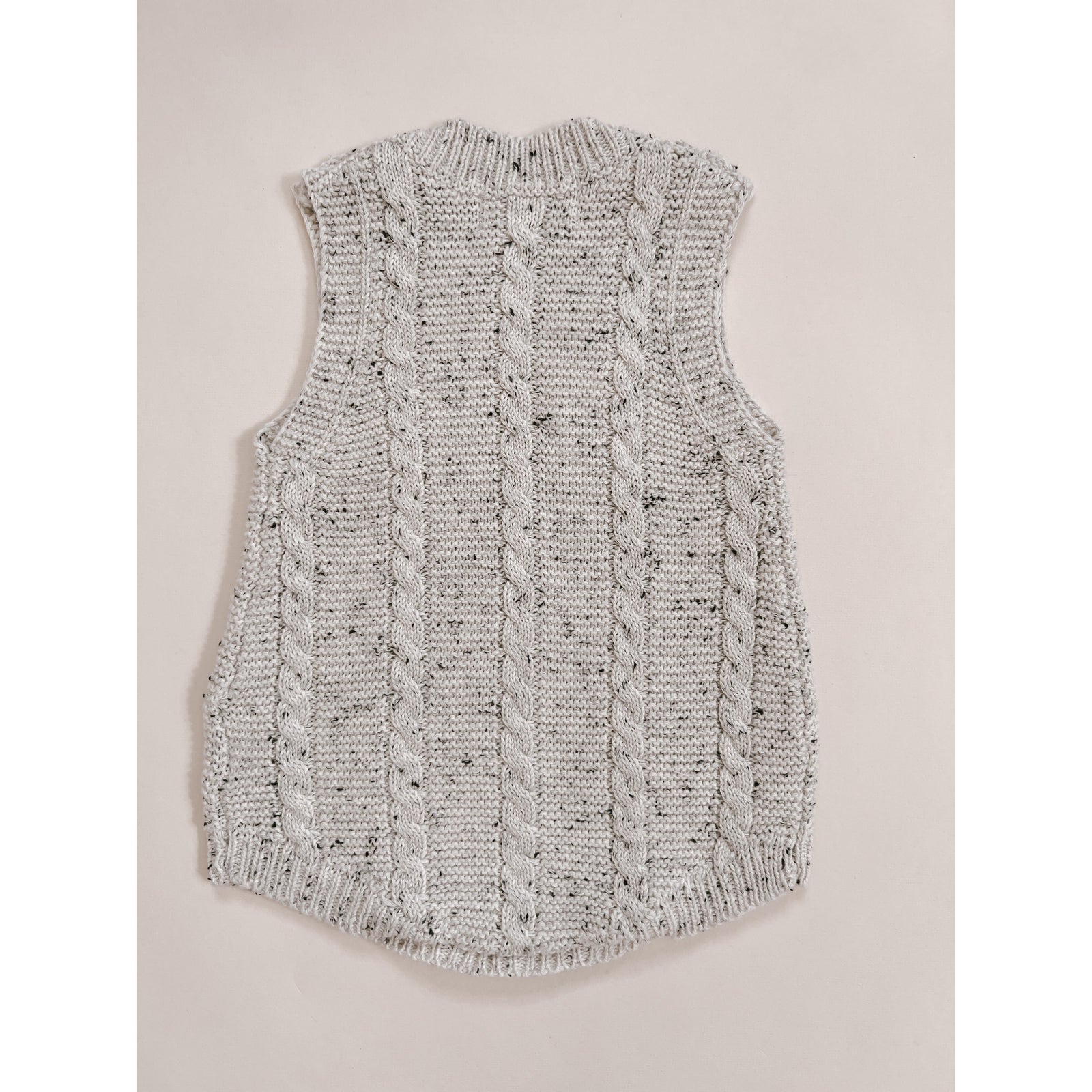 Luna + Luca Cable Knit Summer Romper - Black Speckle