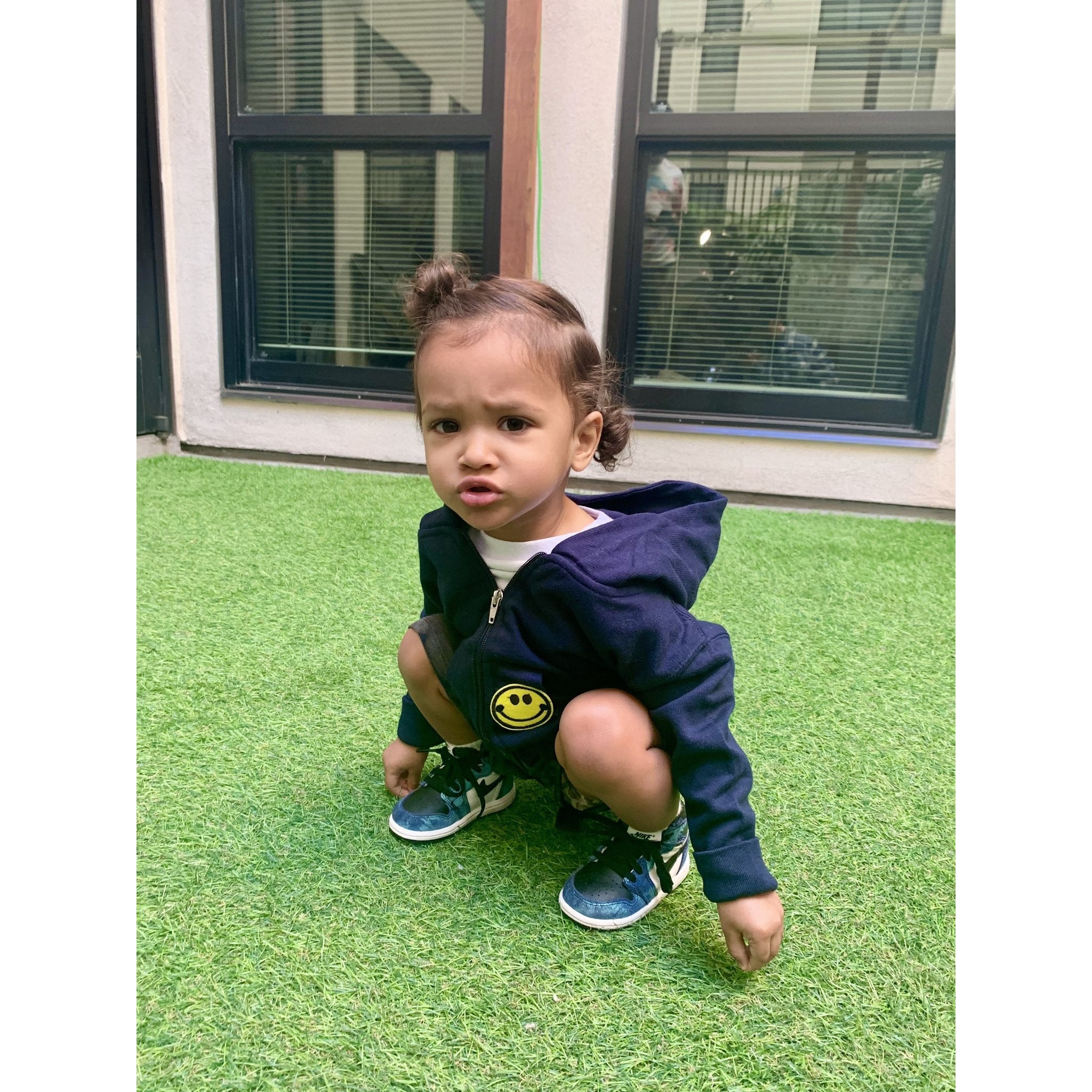 lil in LA navy hoodie