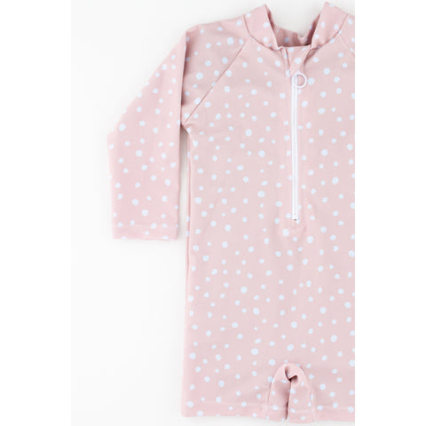 current tyed june sunsuit in pink dots